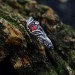 Gothic Garnet Ring with Majestic Flame Motif