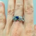 Floral Gothic Ring with Enchanting Sapphire Gemstoneg