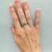 Silver Ring with Emerald and Leaf Design