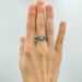 Elegant Gothic Ring with White Topaz Gemstone|Unusual Nature-Inspired Engagement Ring