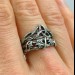 Gothic Silver Ring with Intricate Thorn Motif