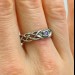 Delicate Gothic Ring with Amethyst Gemstone|Celtic Braided Weave Wedding Band with Amethyst Vine Twig Branch Design