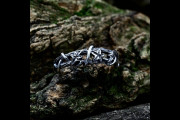 Ivy Leaf Band with Nature Vine Ring for Man, Silver Man Branch Leaf Braid Wedding Ring, Braid Celtic Sterling Silver Ring Vine