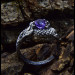 Gothic Amethyst Ring with Dragon Claw Motif