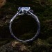 Tidal Grace: Gothic Sterling Silver Ring with Aquamarine Accent