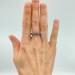 Gothic Silver Ring with Amethyst and Nature Motif