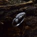Silver Pinecone Ring with Forest Motif