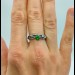 Gothic Emerald Ring with Enchanted Branch Design
