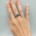 Fairy Fantasy Ring: Sapphire Twig Wedding Band with Floral Design