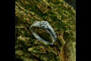 Druid Fantasy Nature Engagement Ring for Man, Norse Wedding Ring with Nature Celtic Pattern, Unique Fairy Promise Ring