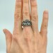 Gothic Silver Ring with Intricate Thorn Motif
