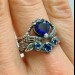 Twilight Majesty: Gothic Sterling Silver Ring with a Regal Sapphire