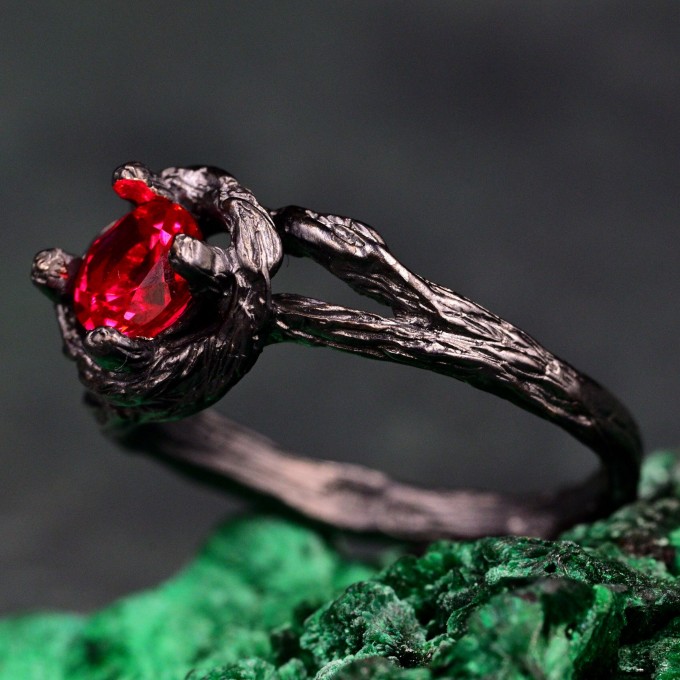 Nature-Inspired Women's Branch Bridal Ring