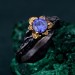 Floral Twig Harmony Ring with Petal-Adorned Design