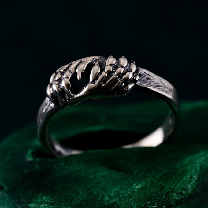 Majestic Silver Lion Claw Ring – Unique Animal-Inspired Jewelry