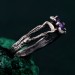 Moonlit Blossom: Gothic Amethyst Ring