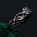 Men's Nature-Inspired Wedding Band with Triquetra Twig Motif