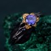 Floral Twig Harmony Ring with Petal-Adorned Design