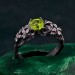 Floral Radiance: Gothic Peridot Ring