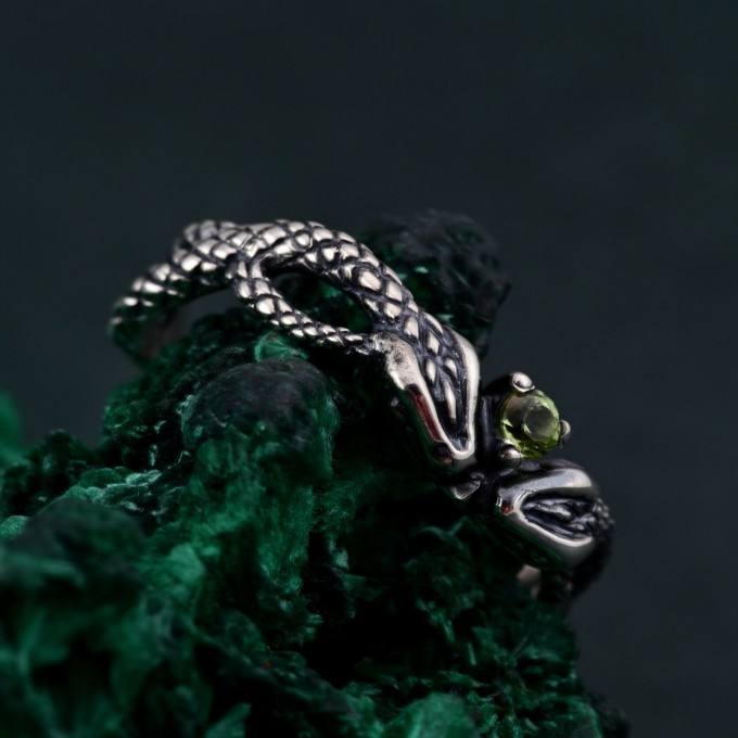 Serpentine Embrace Ring: Unique Twisted and Entwined Snake Band