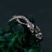 Serpentine Embrace Ring: Unique Twisted and Entwined Snake Band
