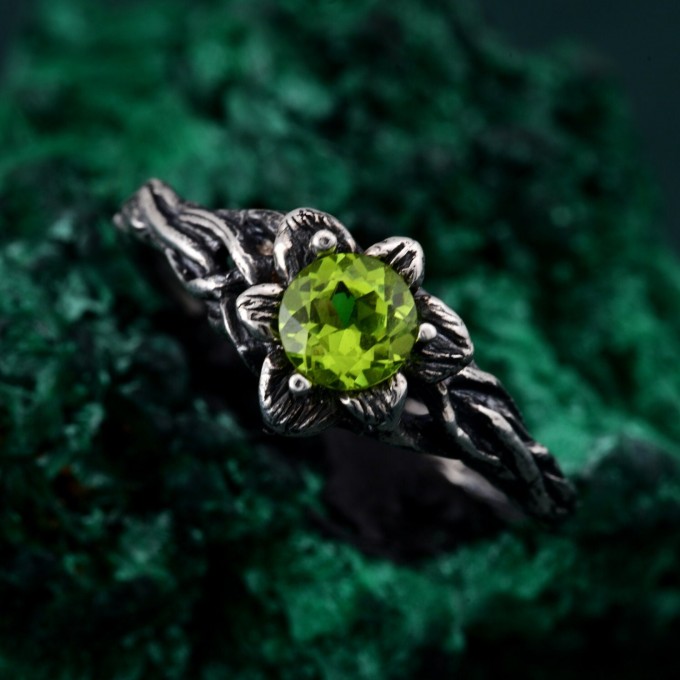 Enchanted Forest Ring - Unique Woodland Whispers and Blossom Twig Ring