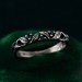 London Blue Topaz Silver Ring – Nature-Inspired Jewelry with Fairy Vine & Willow Leaf Design