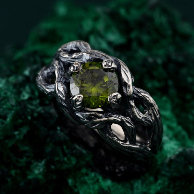Nature's Finest Silver Leaf Elegance Ring