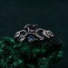 Topaz Enchantment Gothic Ring – Mystical Unisex Wedding Band, Witchy Statement Topaz Ring, Unique Gothic Gemstone Jewel