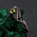 Enchant Forest Wedding Band – Peridot Fern Branchlet, Whispering Fern, Twig and Fern Design, Graceful Frond Ring