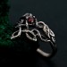 Sterling Silver Elven Tree Bark Twig Ring for Forest Inspired Engagement – Nature-Inspired Silver Engagement Ring with Celtic Knot