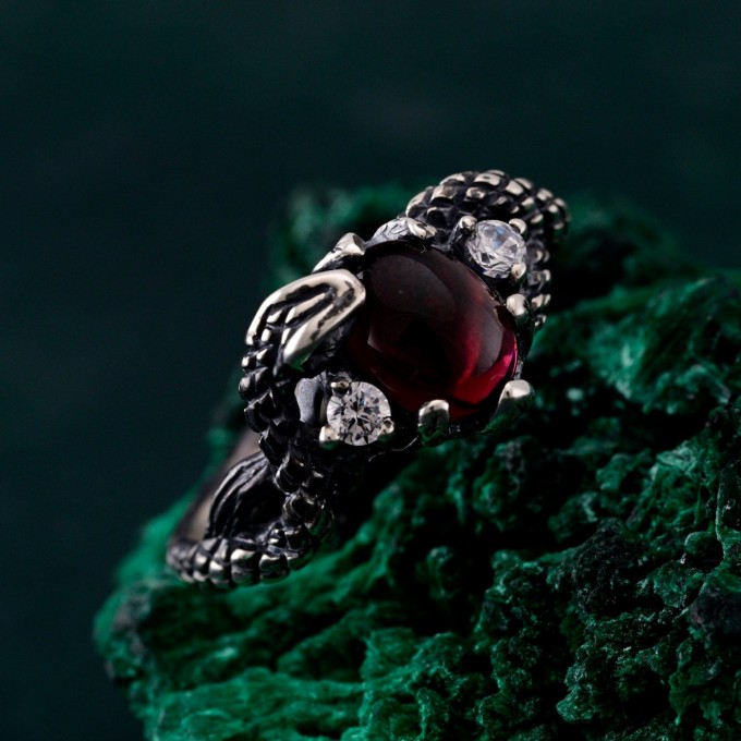 Thorn Snake Ring – Goth Serpent Design, Silver Dragon Scale Jewelry, Fantasy Serpents of the Thorns Style Accessory