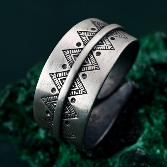 Mystical Boho Ring - Free Spirit Silver Adjustable Dreamscape Ring