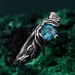 Sterling Silver Fantasy Wedding Ring with Nature Inspired Motif – Nature's Embrace Ring, Enchanted Forest Engagement Ring