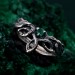 Delicate Leaf Braid with Wood Bark Branch Weave – One-of-a-Kind Silver Fairy Engagement Ring