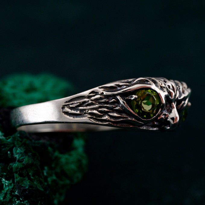 Owl Enchantment Ring - Silver Wisdom and Mystical Owl Statement Ring