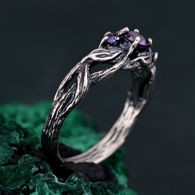 Nature's Finest Silver Leaf Elegance Ring