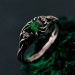 Emerald Elegant Leafy Wedding Band – Luxury Tree-Inspired Design, Exquisite and Unique Wedding Ring