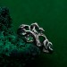Unisex Gothic Wedding Ring – Witchy Statement Ring, Silver Geometric Design, Unique Gothic Jewelry for All Genders