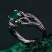 Whispers of the Forest: Gothic Emerald Ring