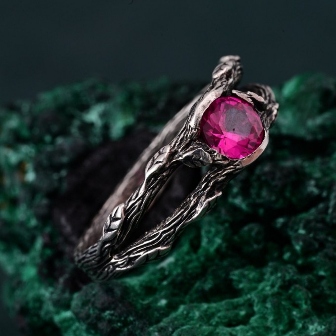 Nature's Touch Silver Branch Ring