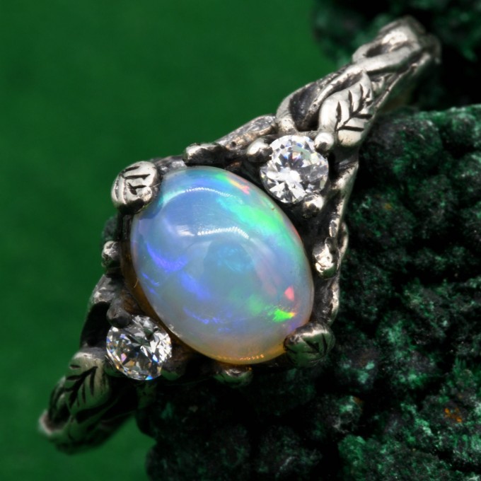 Opal Blossom Twig Ring: Her Extraordinary Opal Vow