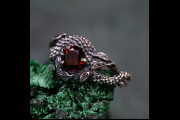 Silver Dragon Scale Ring - Mystical & Handcrafted, Enchanted Fantasy Jewelry, Unique Dragon Design, Perfect for Gift