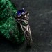 Petals of Dusk: Gothic Sapphire Ring