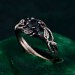Midnight Enchantment: Blue Sapphire Silver Ring
