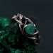 Silver Celtic Elegance: Classic Celtic Emerald Silver Ring