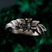 Nature-Inspired Peridot Silver Engagement Ring