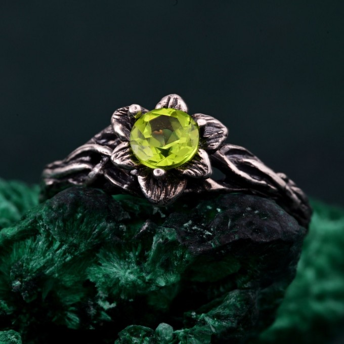 Enchanted Forest Ring - Unique Woodland Whispers and Blossom Twig Ring