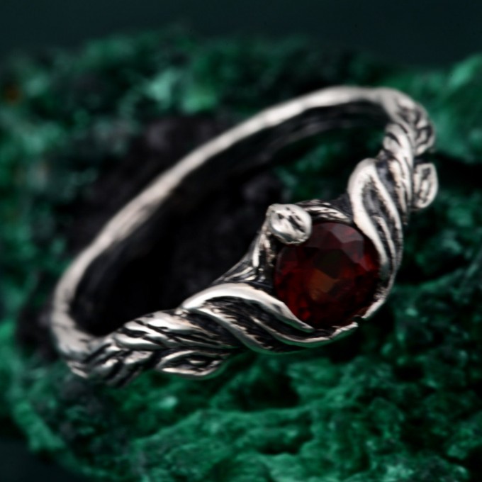 Enchanted Forest Engagement Ring - Nature's Embrace Twig of Love Band