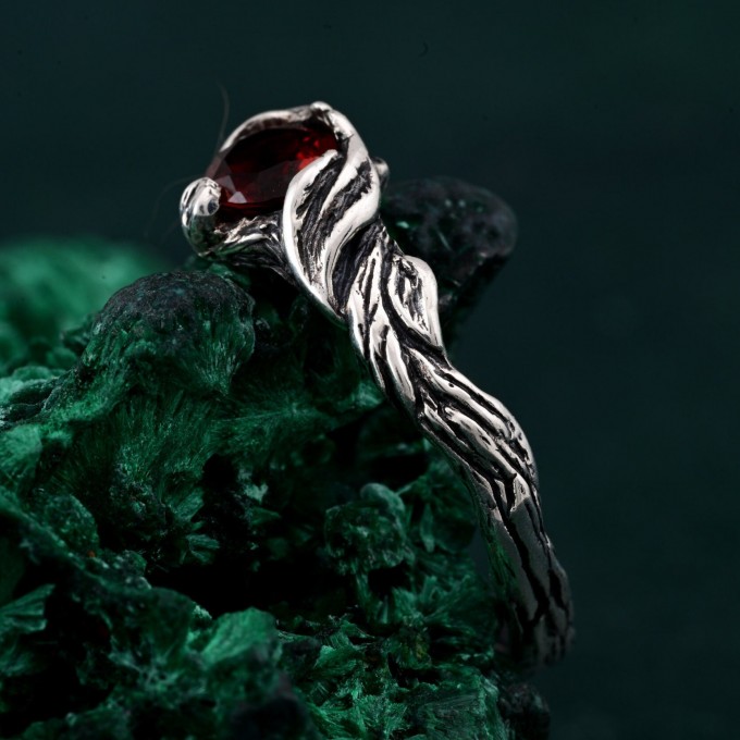 Enchanted Forest Engagement Ring - Nature's Embrace Twig of Love Band